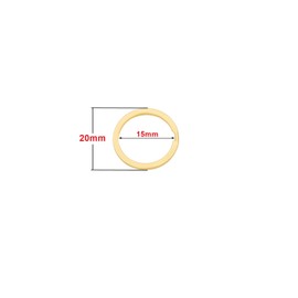ZoloAJay 20 Pack Key Ring Keychain 3/4 Inch 20mm Diameter Metal Golden Flat Split Key Chains Rings for Home Car Dog Tag Office Lanyards Keys Attachment