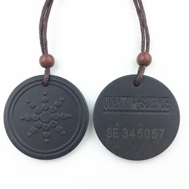 RMYSUM Volcanic Energy Stone Protection Shield Necklace,Sunflower Pattern Energy Necklace(42MM)