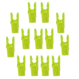 UP100 50 Pcs Arrow nocks for OD 3.2mm Pin Nock L Size for Archery Arrow Nock (Yellow)