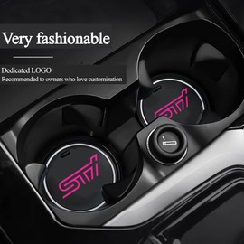STI Subaru Non Slip Coaster for Levogue Legacy Forester Impreza Sport XV B4 BRZ G4 Drink Holder Luminous (SUBARU)