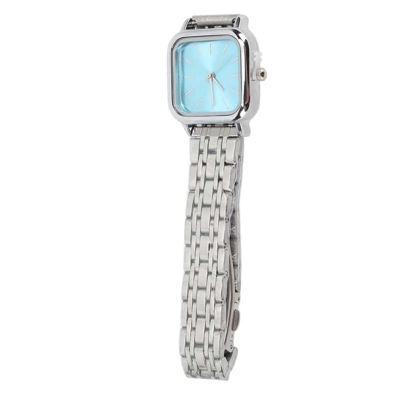 Women Quartz Watch Alloy Steel Strap Stylish Waterproof Ladies Square