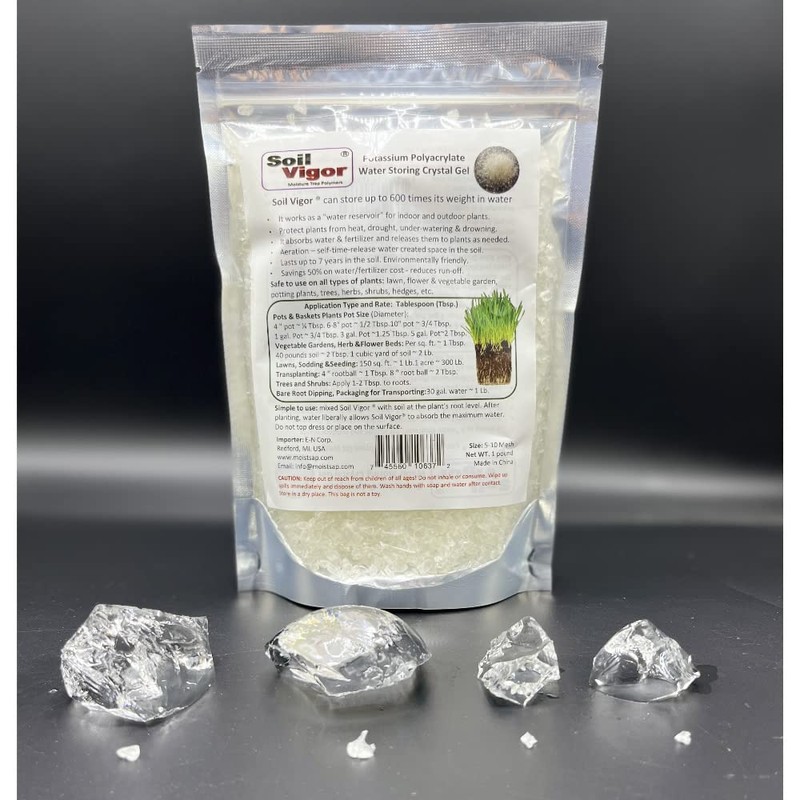 Large Size Potassium Polyacrylate Polymer SAP Water-Holding Crystals Promote Plant