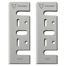 FOXBC 3-1/4 Inch HSS Planer Blades Replacement for Makita, DeWalt, Bosch, Ryobi and Most Hand-Held Planer
