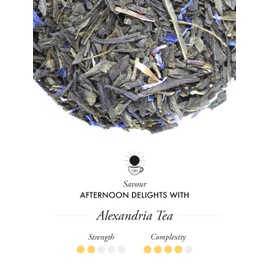 TWG Tea | Alexandria Tea | Green Tea | Mint & Corn Flowers | 15 Hand Sewn Cotton Tea Bags | Gift Set