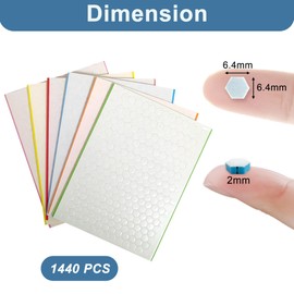 Doppelseitiges Klebeband 3D Klebepads in Hexagon-Form, Schaumstoff Klebekissen und Klebepunkte Doppelseitig, Selbstklebende Klebepads für Scrapbooking Basteln DIY Projekte Fotoaufkleber – 6 Stück