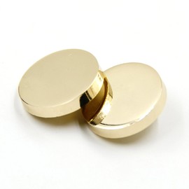 Sewing Flat Metal Button Shirt Coat Suit Buckle Buttons Gold 11.5 mm Pack of 10