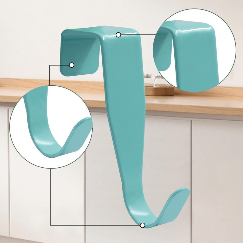 Cionyce Over Cabinet Door Hook, 4 Pack Carbon Steel Door