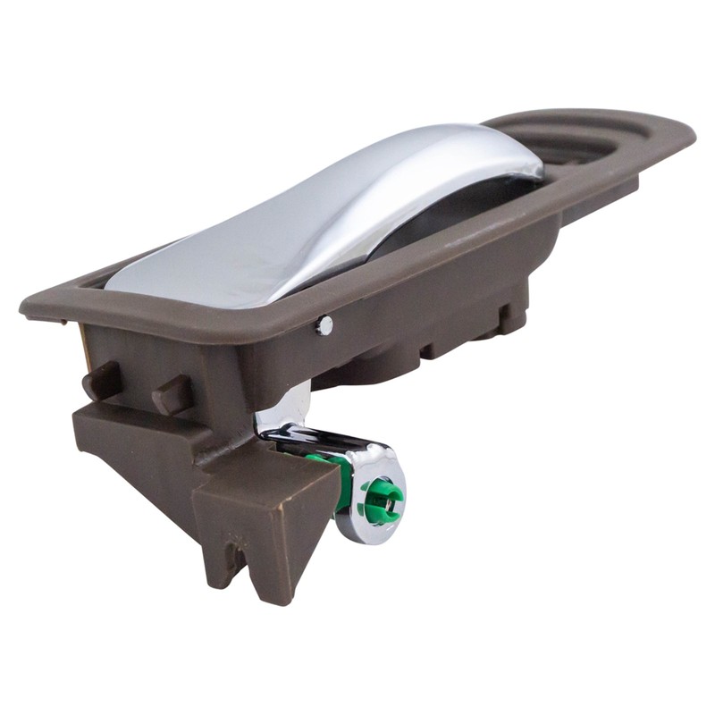 TRQ Front Left Interior Door Handle Chrome & Beige Drivers