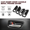 Xotic Tech 4Pcs Inner Door Handle Bowl Cover Trim Frame