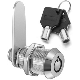 Litensh Thread Tubular Cam Lock 20mm, Mailbox Lock Cabinet Cylinder Lock for Door Drawer Cupboard Letterbox with Keys Alike (1, 20mm)