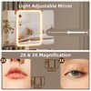HIGDBFE HIGDBFE Makeup Vanity Desk with Mirror and Lights &