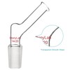stonylab Angled Glass Adapter, Borosilicate Glass Pouring Adapter with 14/20