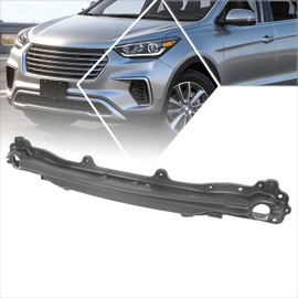 Factory Style Black Fiberglass Rear Impact Bar Bumper Reinforcement Bar Compatible with 17-19 Santa FE XL
