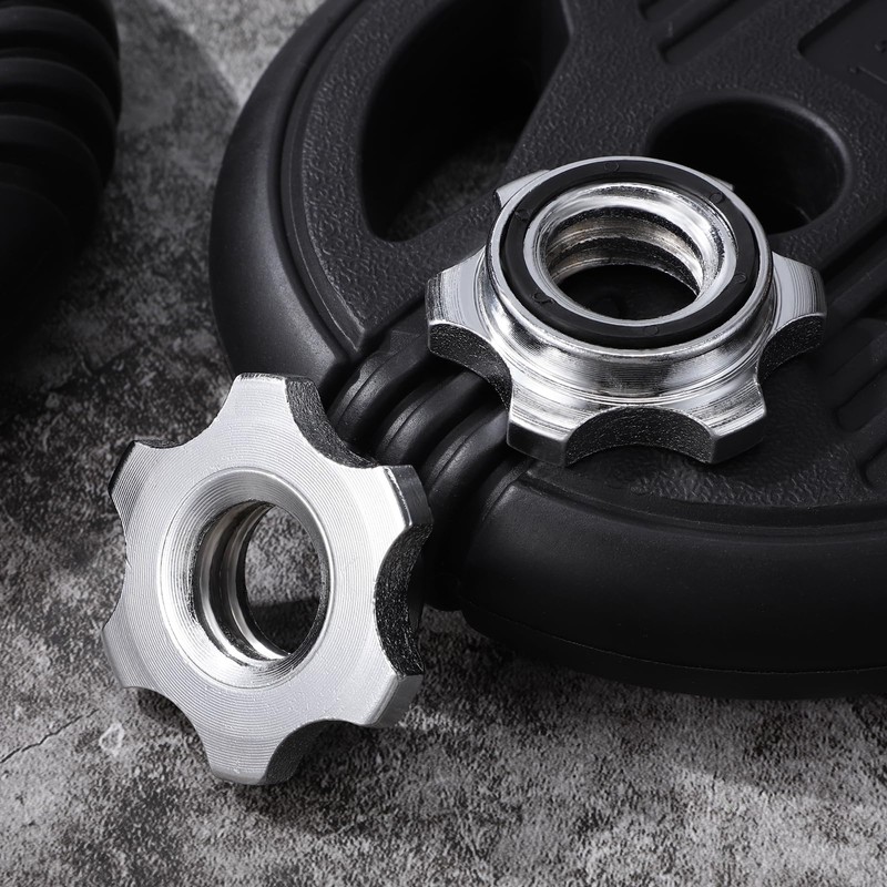 Healeved 2PCS 2.5cm Barbell Collars, Anti-Slip Spins-Lock Clamps for Olympice