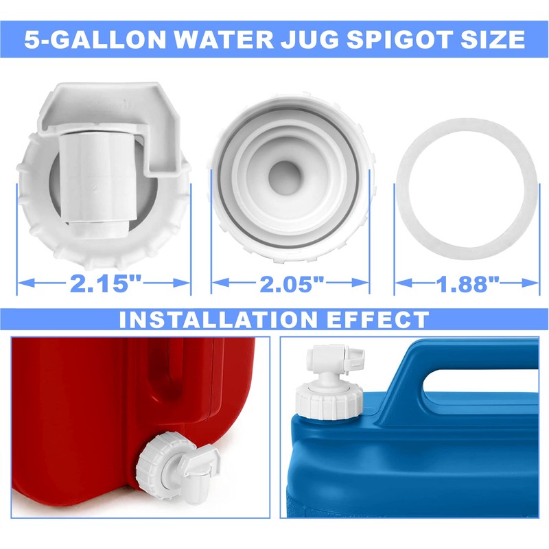 5-Gallon Water Jug Spigot, Water Carrier Jug Replacement Faucet Assy