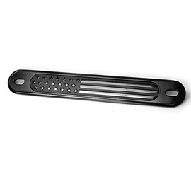 LFPartS USA Black Metal Flag Badge for License Plate