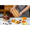 2 Pcs Berkvee Small Teak Wood Cutting Board for Kitchen–