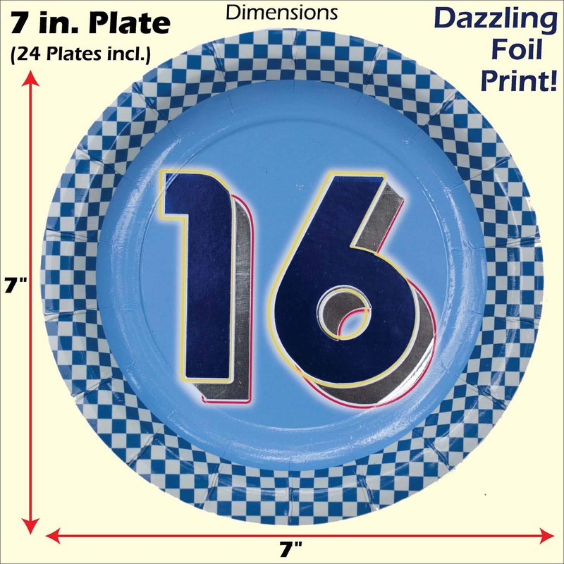 Havercamp Boys 16th Birthday Dessert Plate - 24