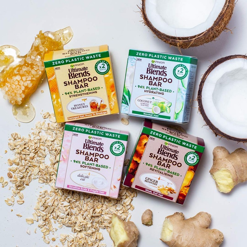 Garnier Ultimate Blends Delicate Oat Softening Shampoo Bar for Sensitive