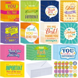 Colarr 120 Set Employee Appreciation Card with Envelope & Sticker, Classic