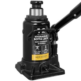 Torin 12 Ton (24,000 LBs) Capacity Low Profile Hydraulic Welded Heavy Duty Bottle Jack, AT91207AB