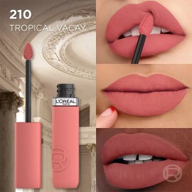 L'Oréal Paris Labial Líquido Infaillible Le Matte Resistance L'oréal Paris Acabado Mate Aterciopelado Color TROPICAL VACAY 210