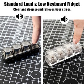 NiXianLinGo 2 PCS Keyboard Fidget Toy, Bass & Loud Fidget Keyboard to Relieve Stress, Detachable Keyboard Fidget Keychain Gift for Anxiety Friend, Bass Keyboard Fidget Clicker for Office, Classroom