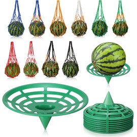 Irenare 40 Pcs Watermelon Net and Reusable Melon Cradles Hammock Watermelon Hammock Net for Garden Pumpkin Support Plant Honeydew Cantaloupes Ground Rot Holds up to 8lbs (Colorful)
