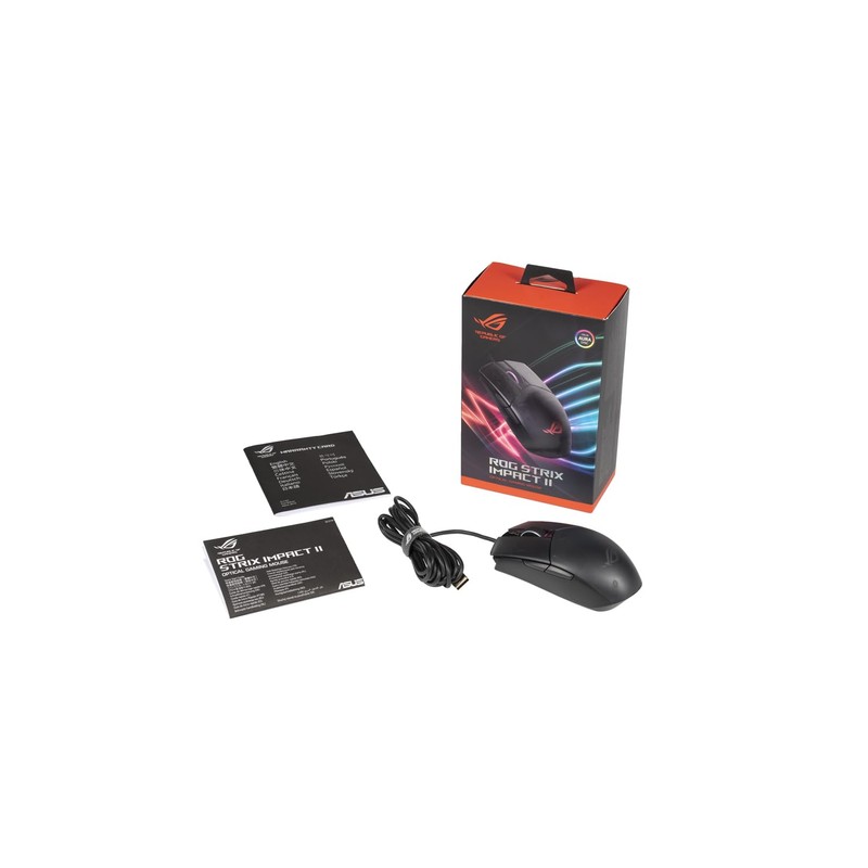 ASUS ROG Strix Impact II Ambidextrous Ergonomic Gaming Mouse with