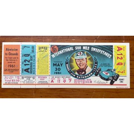 INDIANAPOLIS 500 Ticket 1961 Jim Rathmann REPLICA IMS Indy Motor Speedway Race