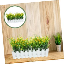 BESPORTBLE 1 Set Small Artificial Gypsophila Flower Arrangements for Wedding Decoration Realistic Home Centerpieces White Yellow Faux Flowers for Decor