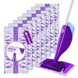 8 Count Mopping Pads Refills Compatible with Swiffer WetJet, Disposable Multi Surface Floor Cleaning Spray Mop Refill Pads, Multi-Layer Wet Dry Use for Hardwood Floor
