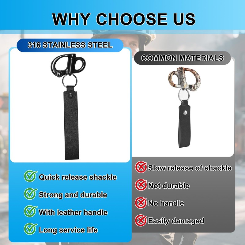 COIHAF SCBA Mask Quick Release Clips with Carabiner, Quick Release,