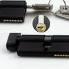 IUSOT 70mm Black European Cylinder Lock, High Security Brass Core,