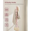 VASAGLE Solid Wood Coat Rack, Free Standing Hall Coat Tree