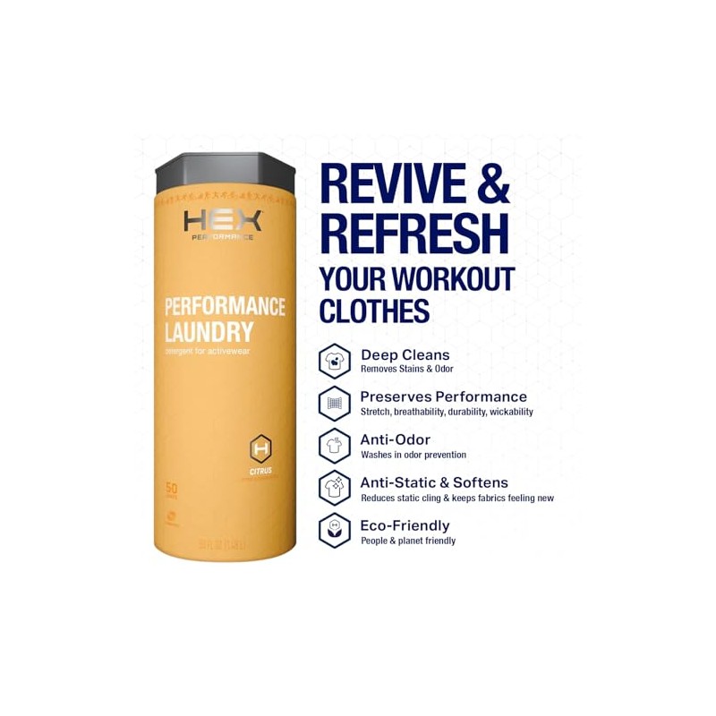 HEX Performance Laundry Detergent, Citrus, 100 Loads (Pack of 2)
