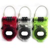 3-Dial 100cm Wire Combination Lock with Password Function Multi-Purpose Wire Lock - Random Color 2ea