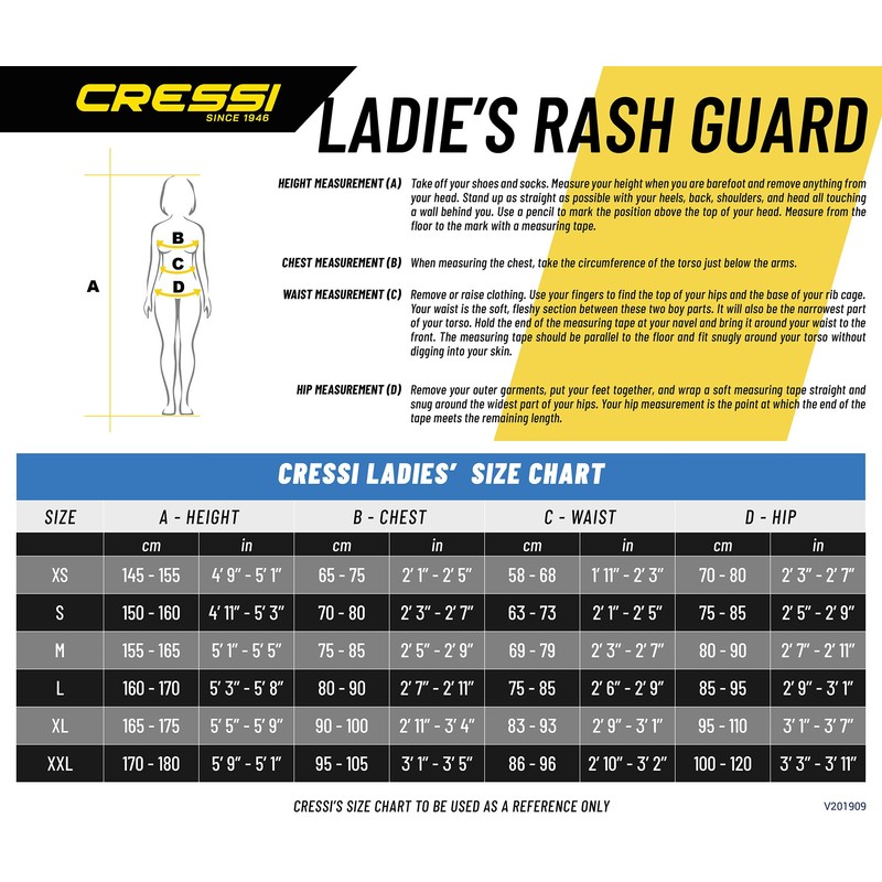 Cressi Women's Lycra Skin Long Sleeve Rash Guard UV Sun
