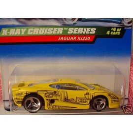 Hot Wheels Mattel 1999 X-Ray Cruiser Series Yellow Jaguar XJ220 4/4 1:64 Scale