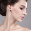 Gem Stone King 3.00 Cttw Aretes de Plata de Ley