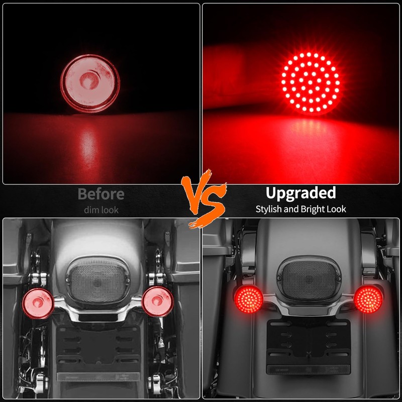 QUASCO 1157 LED Turn Signal Light with Smoked Lens Cover,