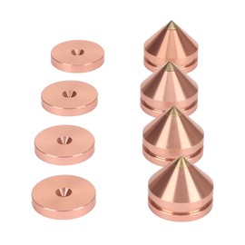 Präzisionsschallkontrolle, Rauschreduktionstechnologie, 4pcs Isolation Feet Pads Kit für den Verstärker des Lautsprecher Players, Aluminiumlegierungskonstruktion (Roségold)