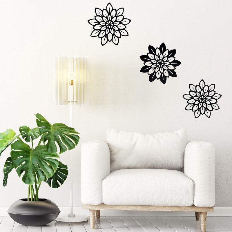 Dycmetal - Flores de metal para pared, decoración del hogar