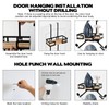 Ironing Board Hanger Wall Mount with Adjustable Double Hooks,Dual Installation