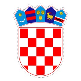 Generisch Flag Sticker Croatia Coat of Arms Hrvatska | Sticker Croatia Car Sticker