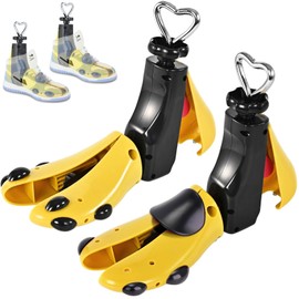 UNIKOO Boot Shoe Stretcher Wide Feet, Professional Shoe Stretcher Men Women Adjustable Length & Width, Shoe Widener Expander for Women 7.5-12, Men 6-11 (Yellow)