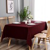 Wekwch Burgundy Jacquard Rectangle Tablecloth Exquisite Grain Design Waterproof and