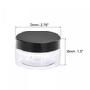uxcell Round Plastic Jars with Black Screw Top Lid, 3oz/