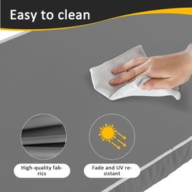 HPNSOTDR 45 Inch Classic Solid Color Bench Cushion with Ties, Super Soft Indoor Outdoor Rectangle Bench Seat Cushion with Non-Slip Mat (45 * 18 * 3inch, Beige)