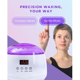 Smart Wax Machine - Safe and Easy Home Waxing Kit with 2 Modes, Silicone Bowl, and Gentle Wax Pot - Perfect for Sensitive Skin Body, Bikini, and Facial Hair Removal